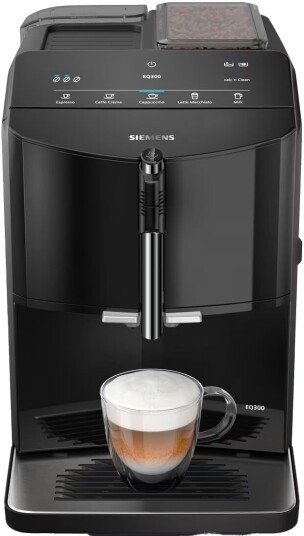 Siemens EQ300 Helautomatisk Kaffemaskin med MilkPerfect og OneTouch Funksjon - TF301E09 Pianosort Siemens EQ300 Helautomatisk Kaffemaskin med MilkPerfect og OneTouch Funksjon - TF301E09 Pianosort