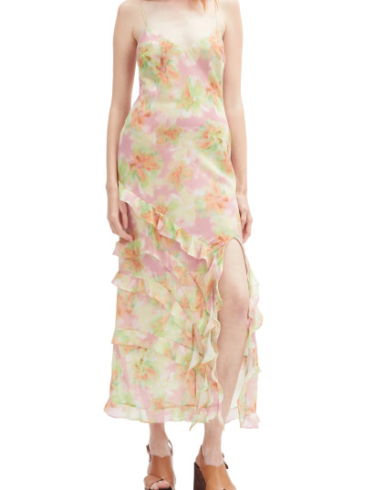 Bardot Cantara Printed Maxi Dress - Pink - 36