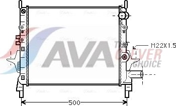 AVA COOLING SYSTEMS RTA2206 Radiator motorkjøling