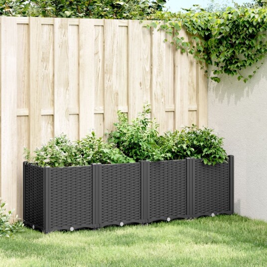 Plantekasse svart 160x40x53 cm PP