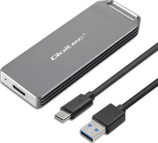 Qoltec 52266 SSD Kabinett M.2 NVMe PCIe USB 3.1 2TB Sølv 10 Gb/s SuperSpeed Qoltec 52266 SSD Kabinett M.2 NVMe PCIe USB 3.1 2TB Sølv 10 Gb/s SuperSpeed