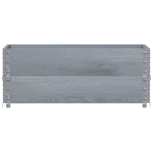 Pallekarmer 2 stk grå 100x50 cm heltre furu