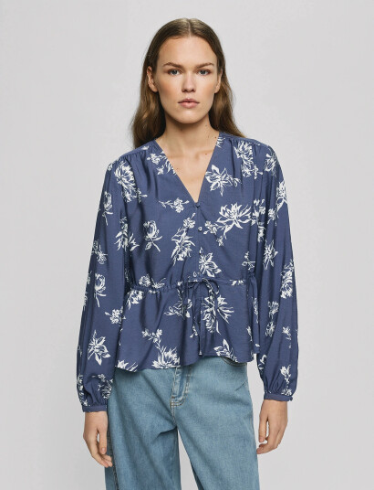 MSCH Copenhagen Mschandena Amabella Shirt Aop Blue L