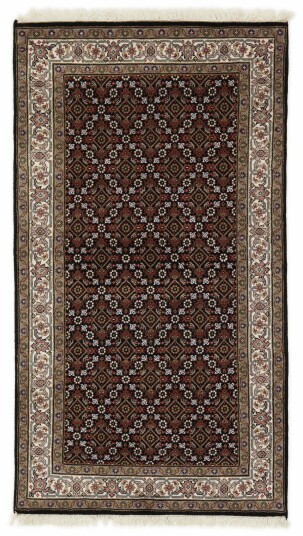Håndknyttet. Opphav: India Tabriz Indi Teppe 90x163