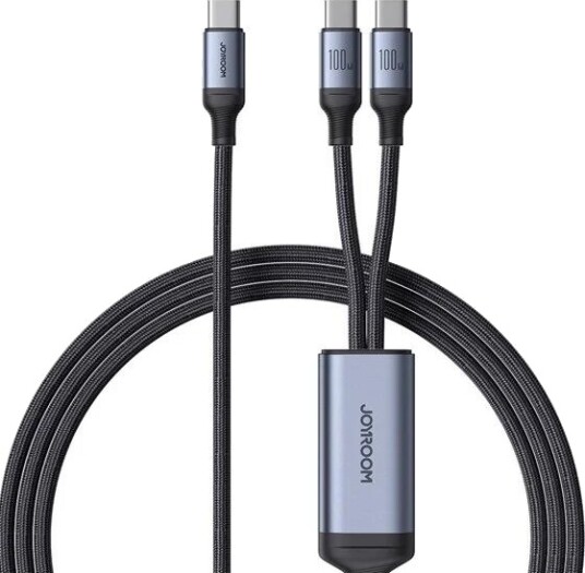 Joyroom Speedy S A21 2in1 USB C 100W kabel 1.5m svart 