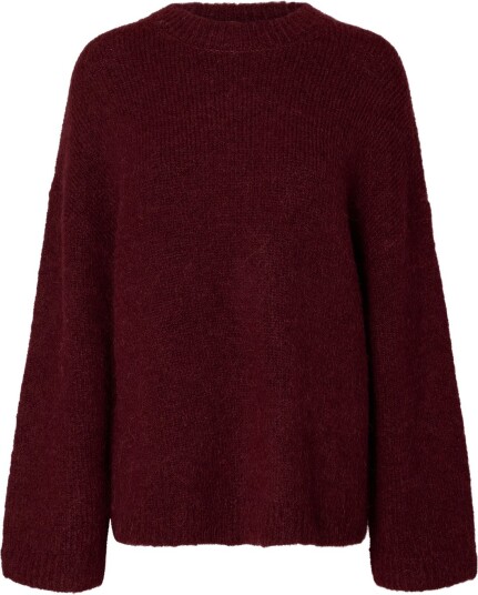 Selected Slwgabriella Ls Knit New O Neck Noos TAWNY PORT M Selected Slwgabriella Ls Knit New O Neck Noos TAWNY PORT M