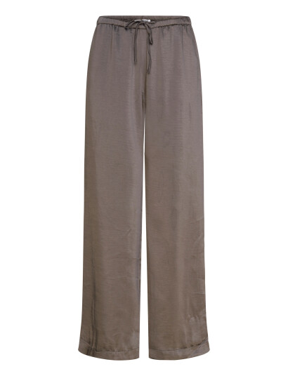 Weekday Washed Satin Pyjama Trousers   Grey   S