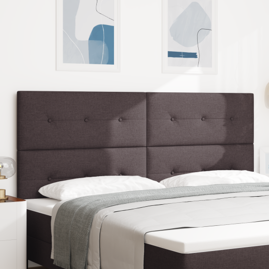 LED Hodegjerde Mørk Brun 100 cm Stoff