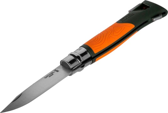 Opinel No. 12 Explore Turkniv med Fløyte og Tennebånd, Oransje