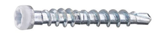 Grabber LTX28VITC Listskrue med bits 3,3 x 28 mm 100-pakning Hvit