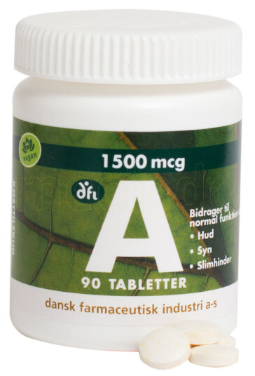 DFI A-vitamin 1500 mcg, 5000 ie 90 Tabletter