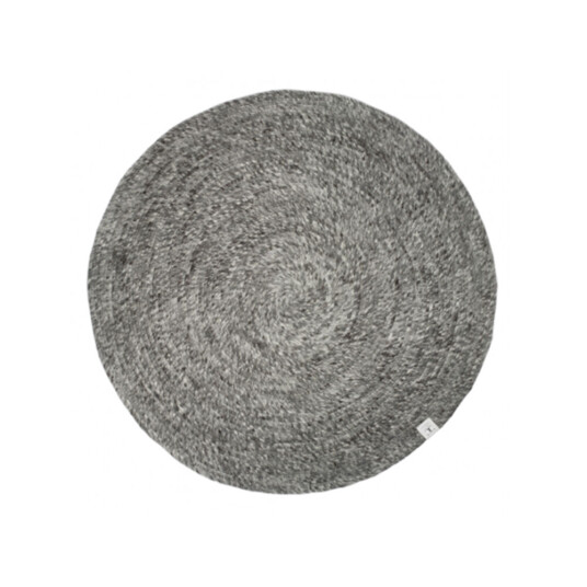 Classic Collection Merino teppe rundt Granitt, 160 cm