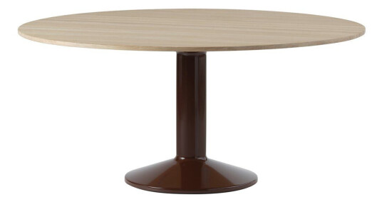 Muuto Midst søylebord Ø 160 Oiled Oak-Dark Red