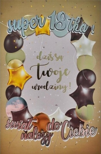 Yeku Gratulasjonskort Bursdag 18 6K   020