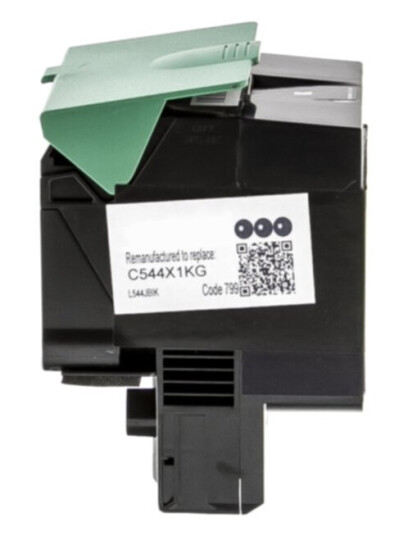 C544X1KG, Tonerkassett, erstatter Lexmark C544X1KG, svart, 6.000 sider, inkClub