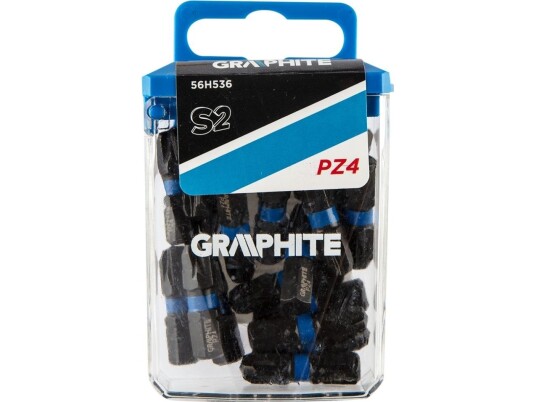 Screwdriver Bits Pz4 /20Pcs/ Impact Graphite 56H536 Screwdriver Bits Pz4 /20Pcs/ Impact Graphite 56H536