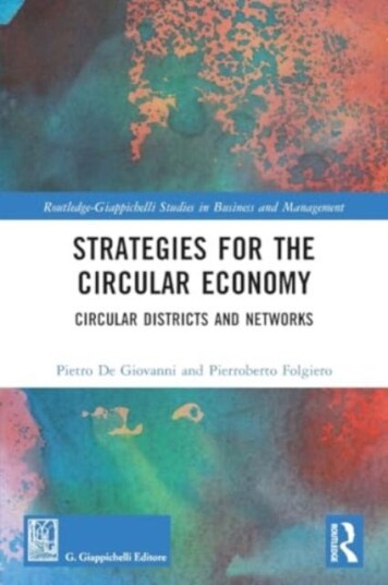 Strategies for the Circular Economy  Circular Districts and Networks