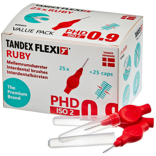 Tandex Flexi 25 stk. Spaltebørster ISO 2 RUBY