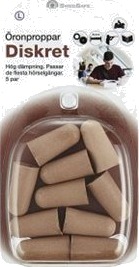 SwedSafe Discreet Ørepropper Large - 5 Par