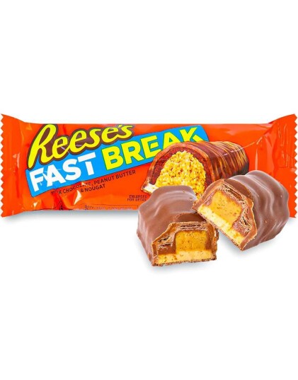 Reese’s Fast Break Melkesjokolade Peanøttsmør og Nougat 51 gram USA Import