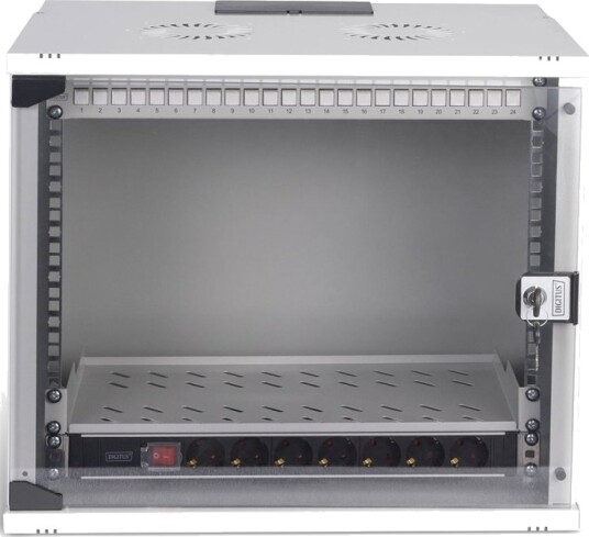 Digitus Soho Pro Series Skap 540X400 Mm (Wxd) Veggmonterbar Ral 7035 Lysegrå 9U 19" Digitus Soho Pro Series Skap 540X400 Mm (Wxd) Veggmonterbar Ral 7035 Lysegrå 9U 19"