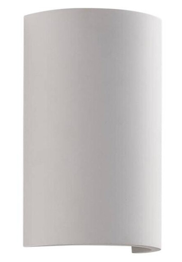 Lindby Colja gipsvegglampe, hvit, halvrund