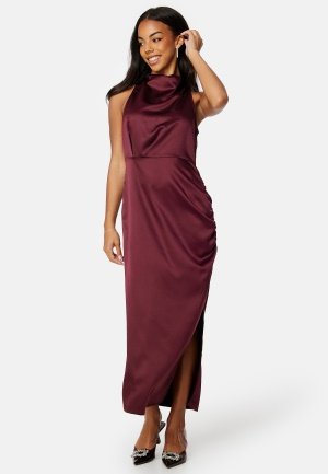 VILA Ellie S/L Midi Wrinkle Dress Burgundy 38 VILA Ellie S/L Midi Wrinkle Dress Burgundy 38