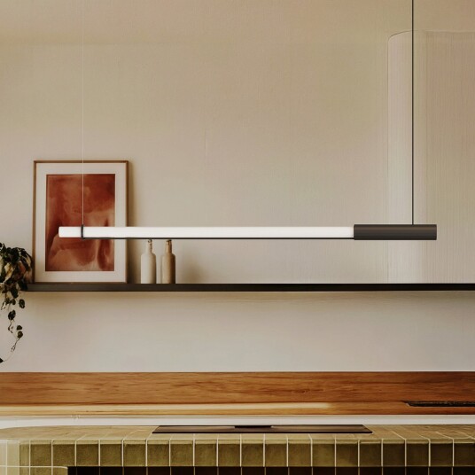 In Fine LED hengelampe mørkegrå lengde 160 cm – DCW Design Aluminium