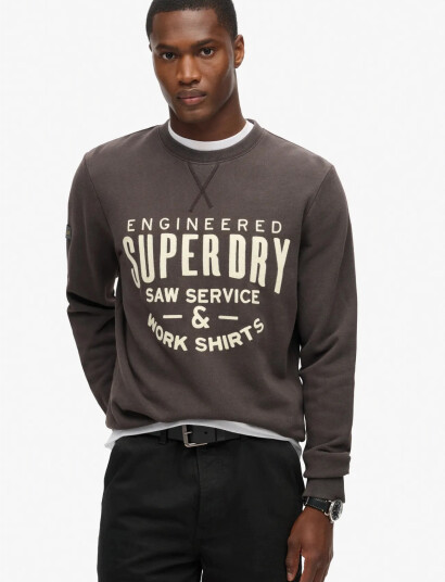 Superdry Workwear Applique Sweatshirt Grey L