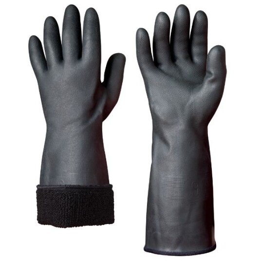 Granberg Chemstar Pro-X Akrylforing Neopren Kjemikaliebestandige hansker, svarte, 6 par, SGR-114-3000 10