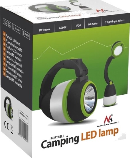 Maclean Mce298 Led Campinglampe Med 3 Lysmoduser – Stasjonær Og Sammenleggbar Utendørs Lanterne