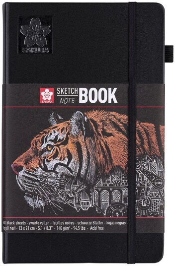 Sakura Sketch Notebook Black 140g A5