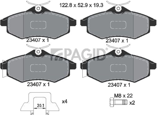PAGID T1324N Bremseklosser