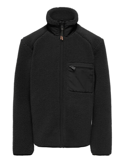 ONLY & SONS Osjdallas Sherpa Jacket Otw Vd Black 134 ONLY & SONS Osjdallas Sherpa Jacket Otw Vd Black 134