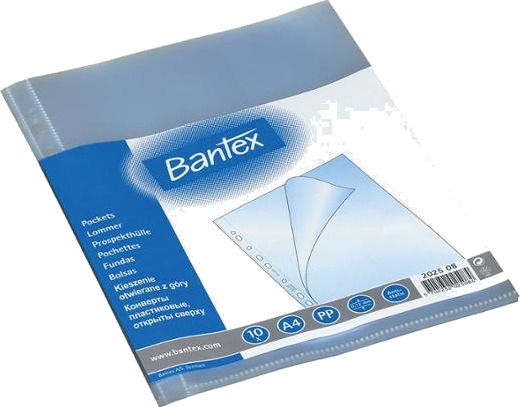 Bantex Lomme Med Åpning I Toppen 0,06 Mm 100 Stk Transparent
