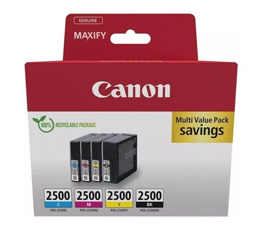 Canon PGI 2500 BK/C/M/Y Multipack - Blekkpatron Blå Canon PGI 2500 BK/C/M/Y Multipack - Blekkpatron Blå