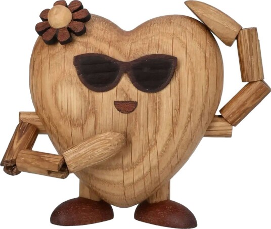 Holly Heart Trefigur Hjerte 8 cm Holly Heart Trefigur Hjerte 8 cm