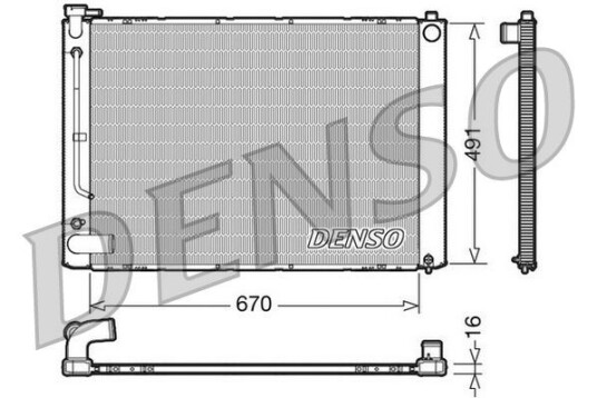 Radiator DENSO DRM50055 Radiator DENSO DRM50055