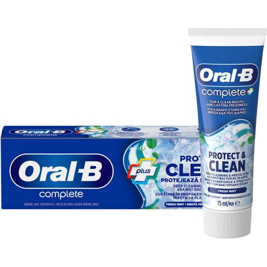 Oral B Tannkrem Complete Plus Refreshing Clean 75 ml. Oral B Tannkrem Complete Plus Refreshing Clean 75 ml.