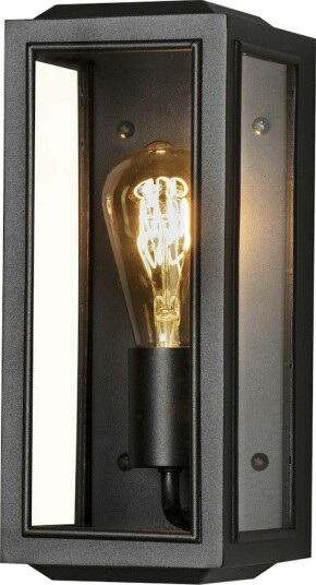 Konstsmide Carpi vegglykte svart small klart glass E27 Konstsmide Carpi vegglykte svart small klart glass E27