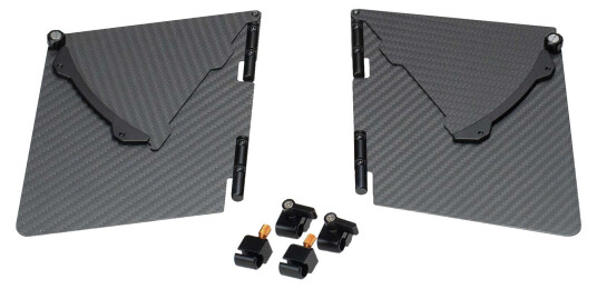 Bright Tangerine Carbon Fibre Side Flags 2x Side Flagg til Misfit Mattebox