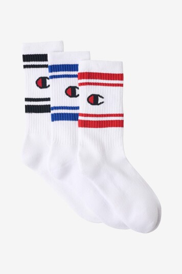 Champion Sokker Crew Socks 3 pakning Hvit