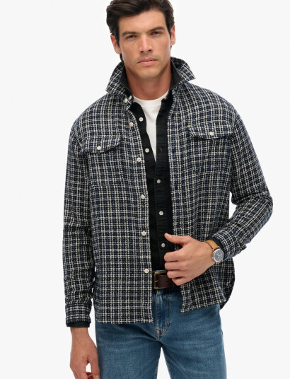 Superdry Merchant Textured Work Shirt - Multi/patterned - L Superdry Merchant Textured Work Shirt - Multi/patterned - L