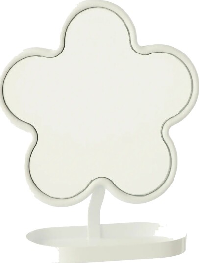 J Line Table Mirror Flower Iron White   White   ONE SIZE
