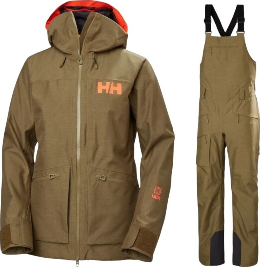 Helly Hansen Powderqueen 3.0/Bib 2.0 skisett dame brun