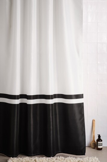 Jotex Dusjforheng 180x200 Cm Hvit/sort ESRA 21683630123 Jotex Dusjforheng 180x200 Cm Hvit/sort ESRA 21683630123