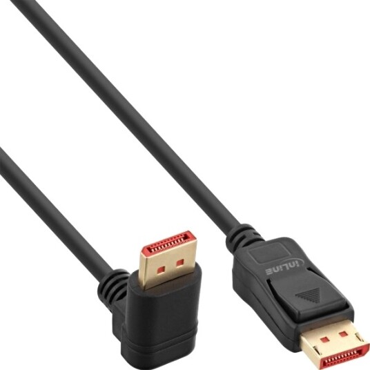 Inline Displayport Kabel Displayport M Vinklet Nedover Til Displayport M Displayport 1.4 2 M 8K Støtte Sort Inline Displayport Kabel Displayport M Vinklet Nedover Til Displayport M Displayport 1.4 2 M 8K Støtte Sort
