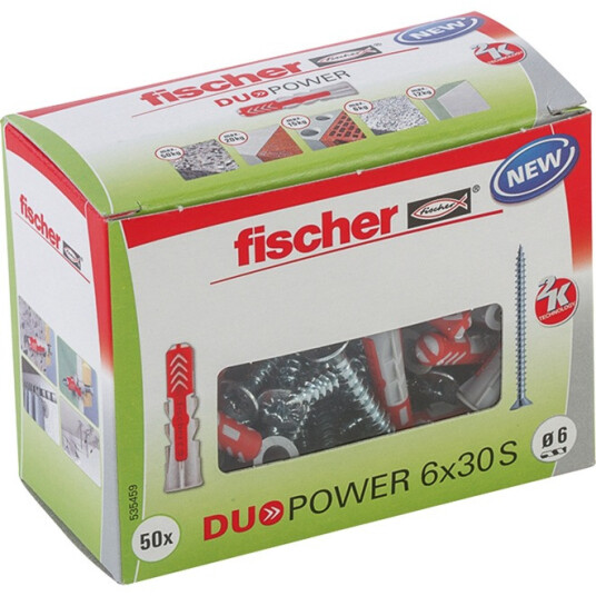 Fischer DuoPower Plugg 6x30mm 50 Stk