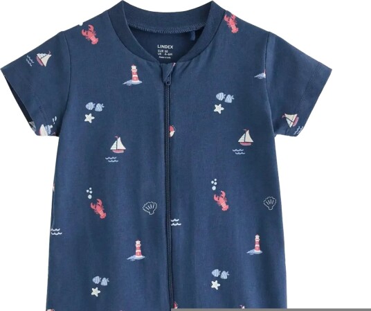 Lindex Pyjama Romper Navy 62