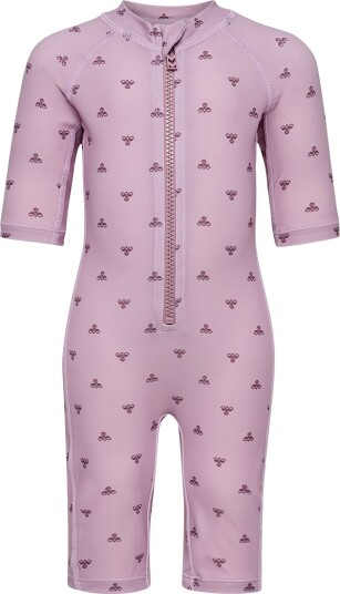 Hummel Hmlmini Bee Aop Swimsuit 3/4 Sl   Purple   98